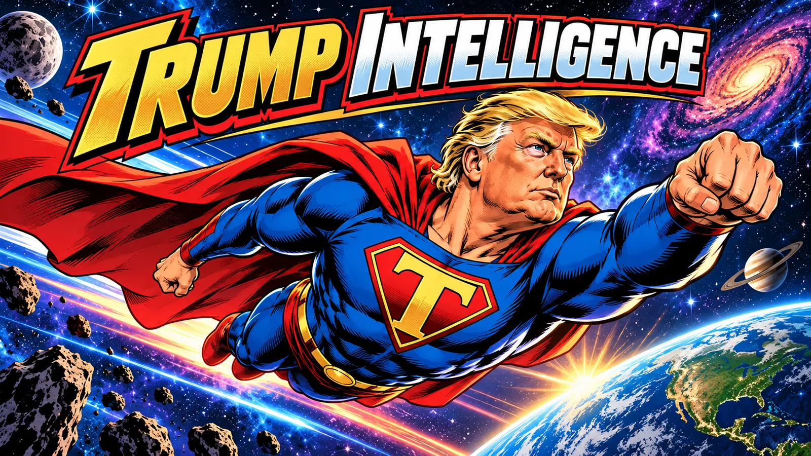 Donald Trump als Superman