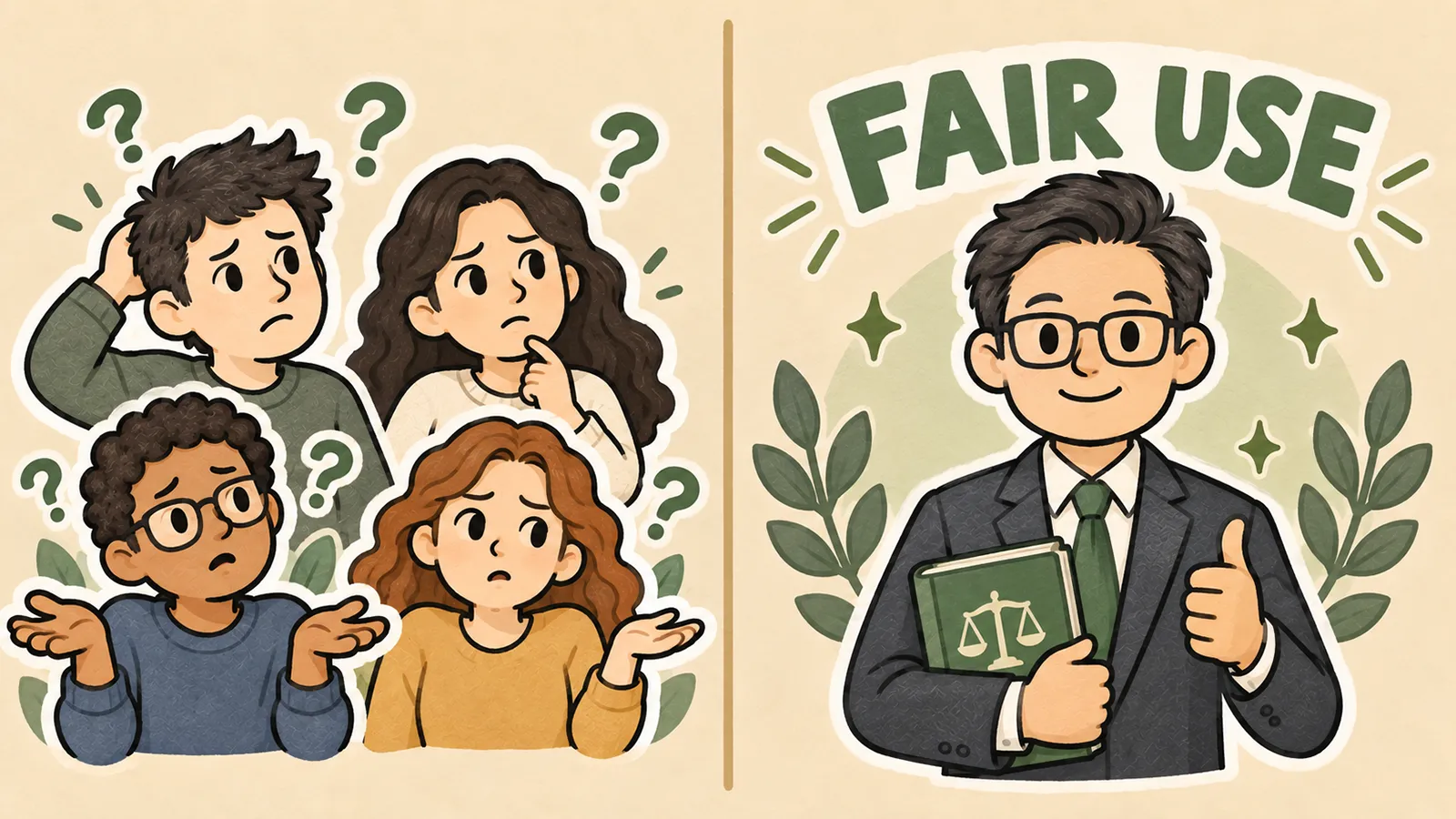 Fragende Menschen und Fair Use