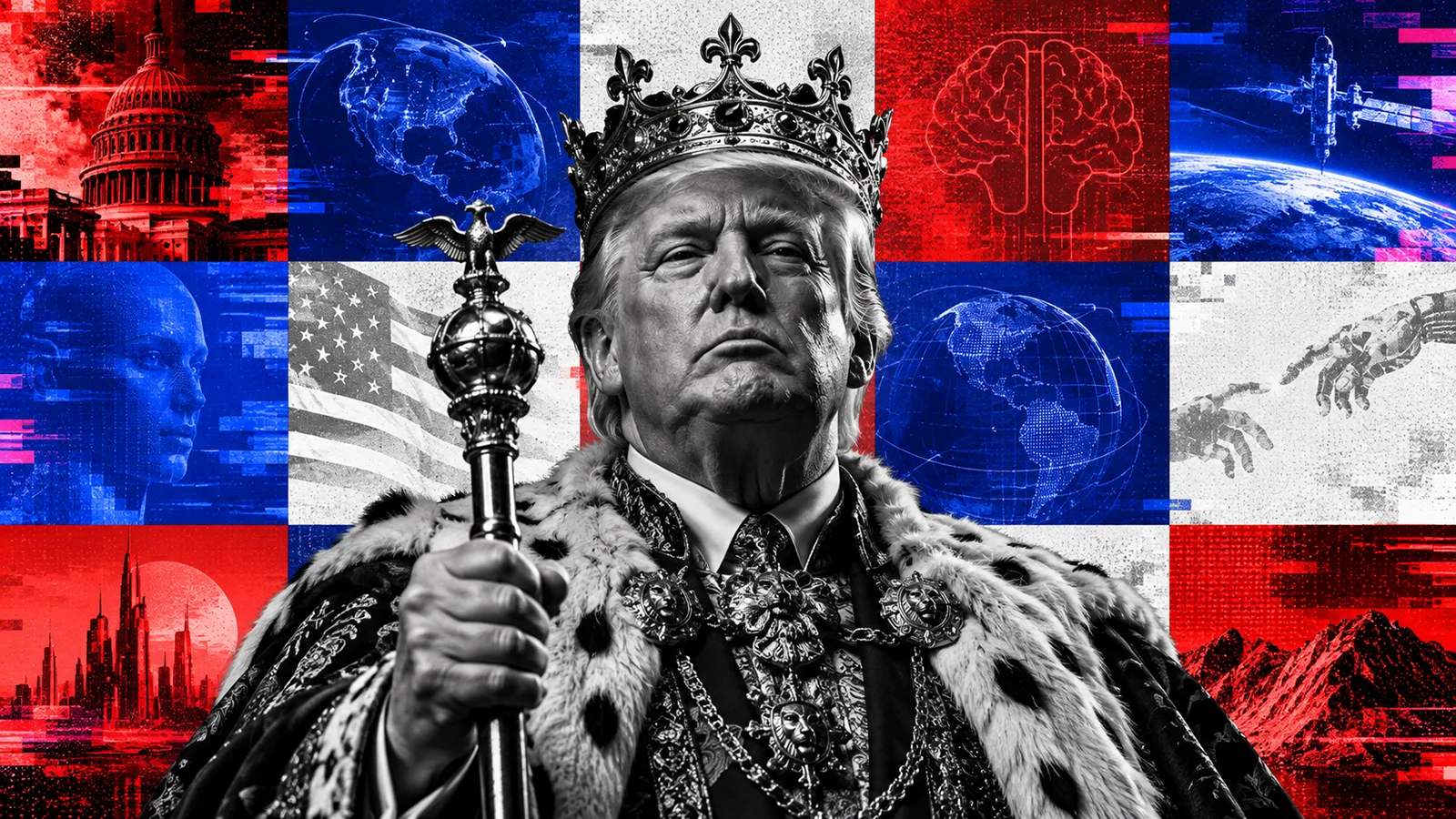 Donald Trump als König