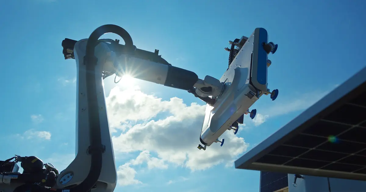 Solarparks mit Roboter bauen