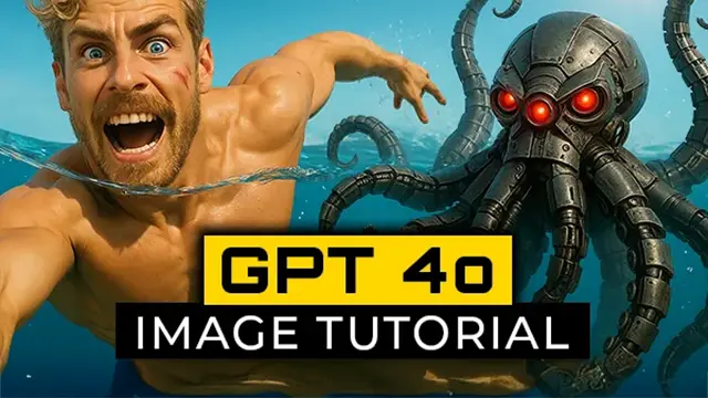 Mensch schwimmt von digitaler Krake weg