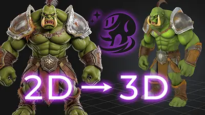 2d ork wird in ein 3d ork umgewandelt