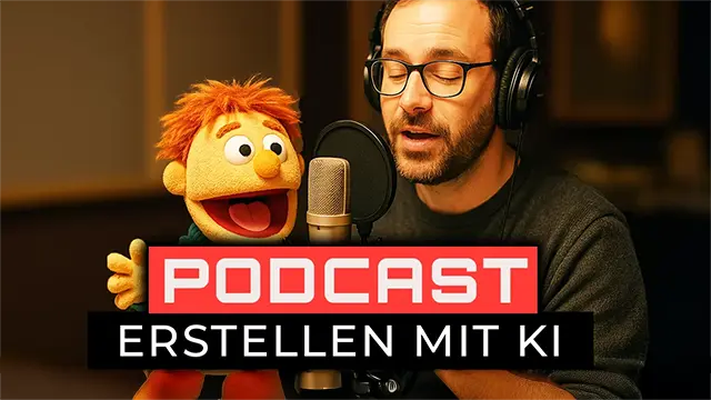 Zwei Leute bei einem Podcast