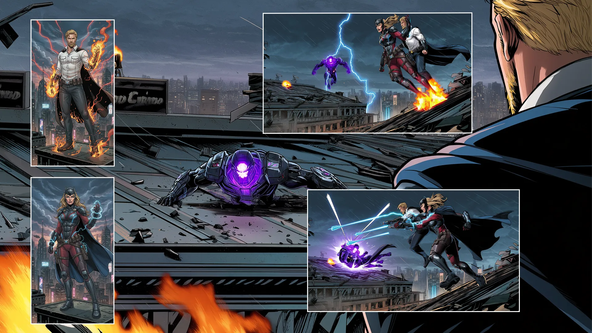 Mehrere Comicbilder
