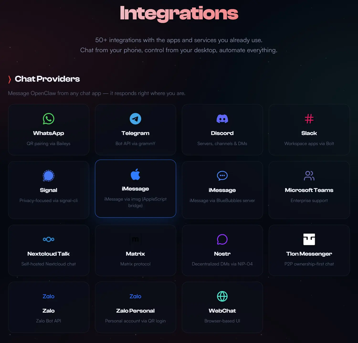 openclaw integrationen