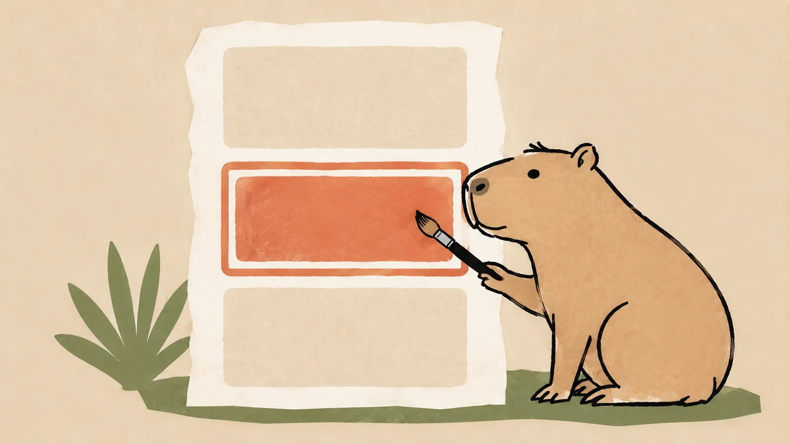 Ein Tier bearbeitet eine Aufgabe