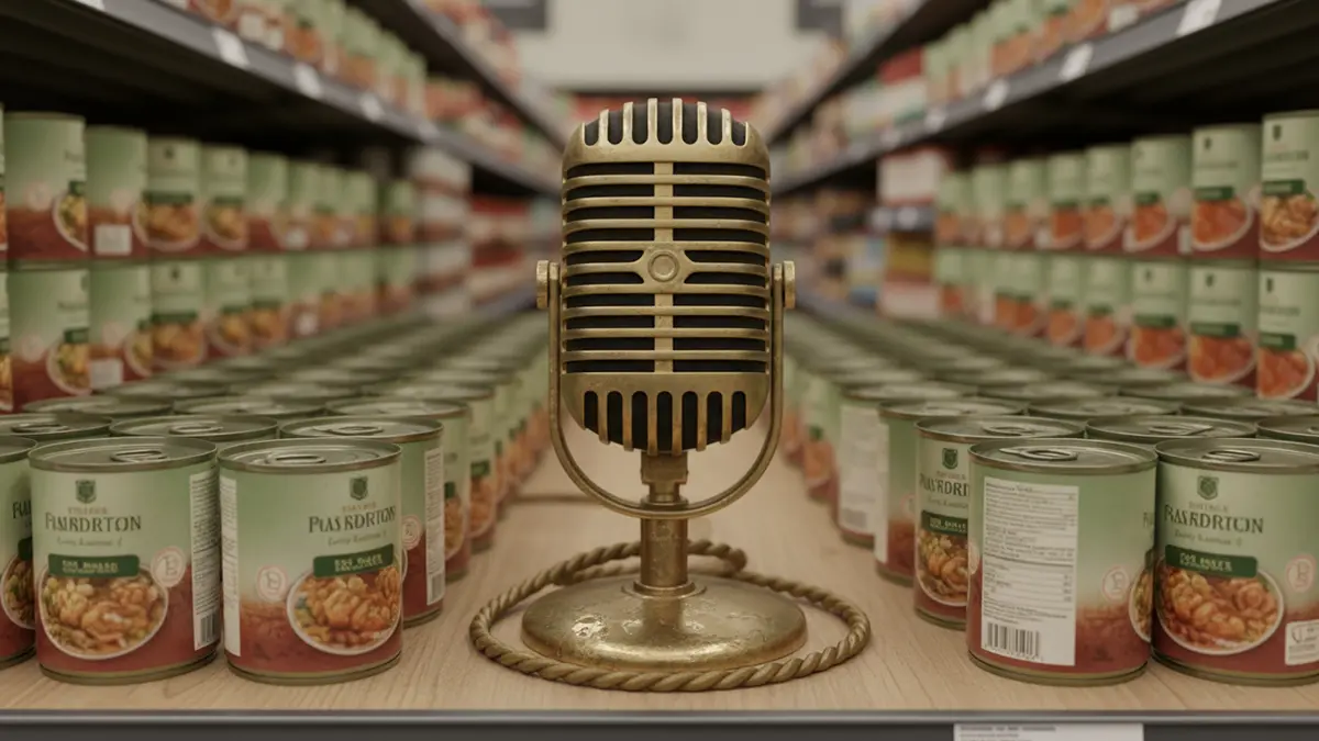 Mikrofon im Supermarkt