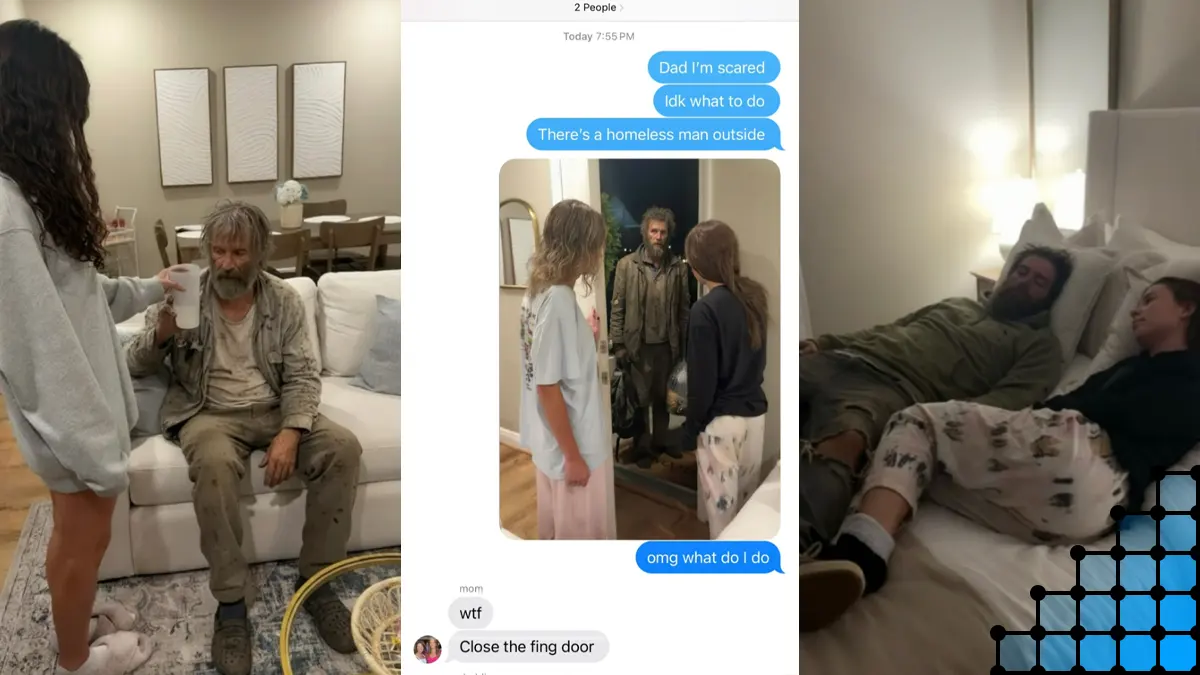 Obdachloser in Wohnung Prank