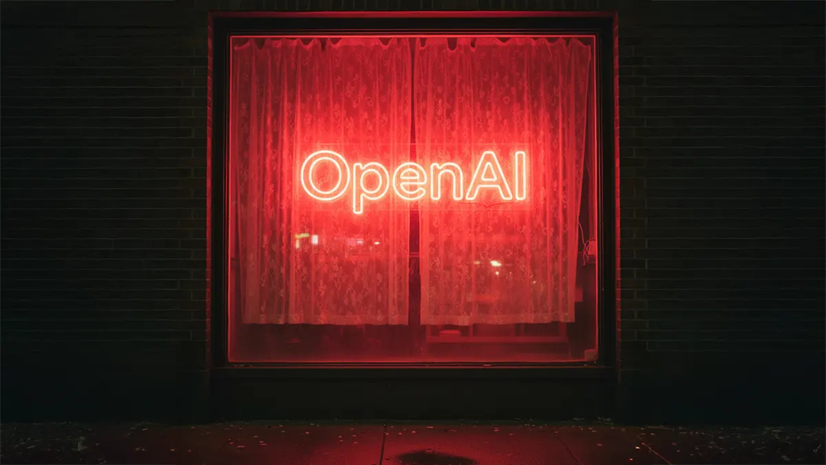Ein Rotlichtfenster mit OpenAI