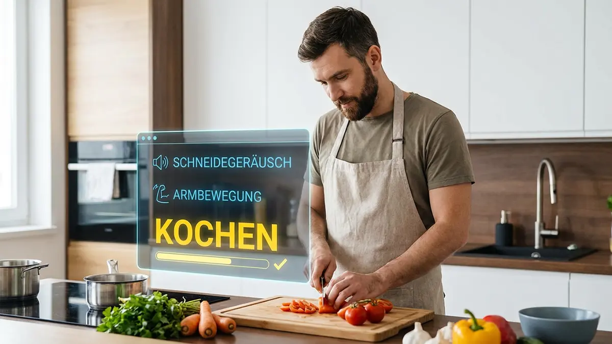 Ein Mann kocht in der Küche