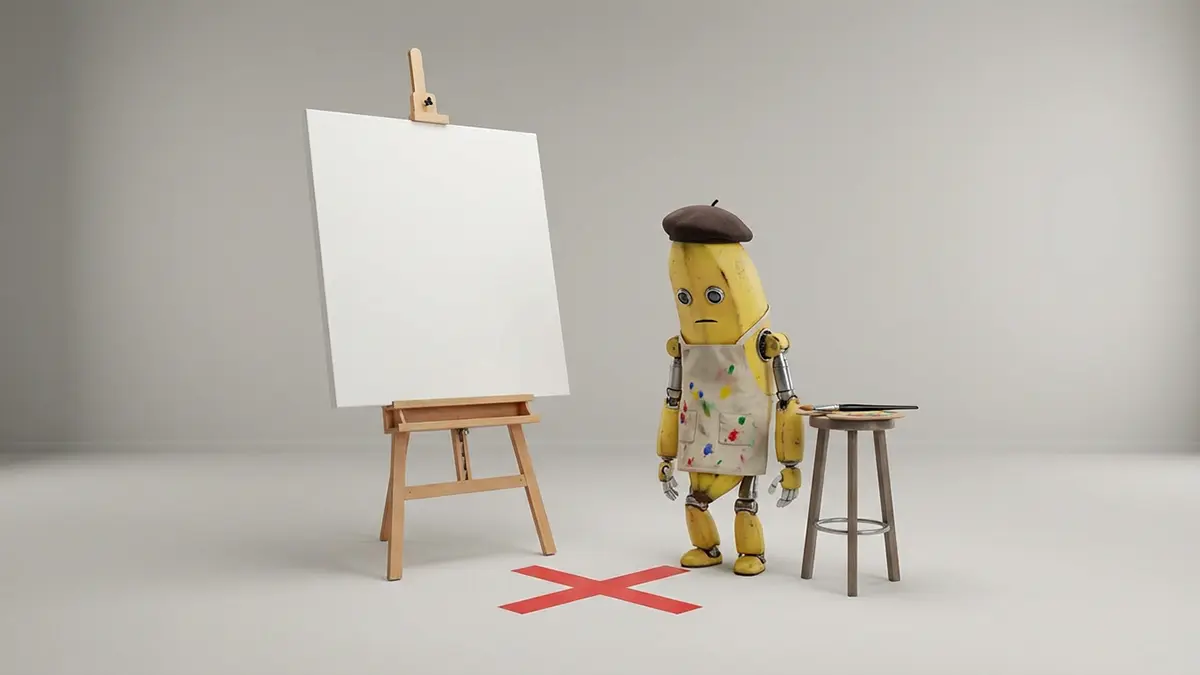 Ein Bananen-Maler darf nicht malen