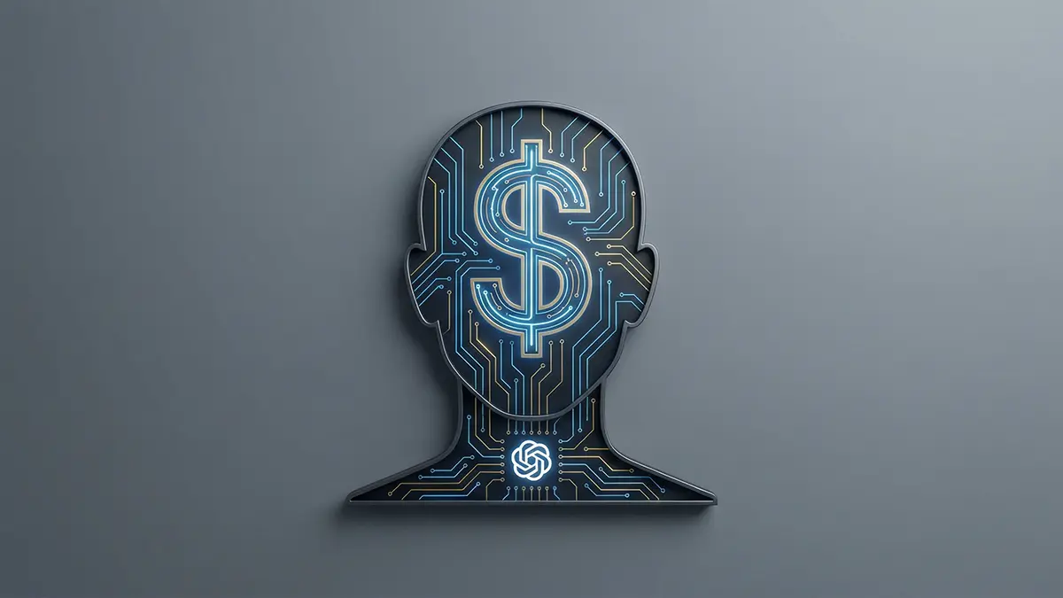 Ein Kopf mit einem Dollar Zeichen von OpenAI