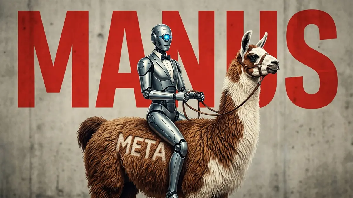 Ein KI-Agent auf einem Lama.