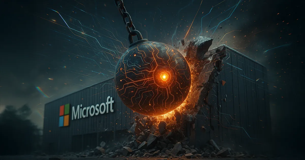 Ein Microsoft Rechenzentrum wird abgerissen