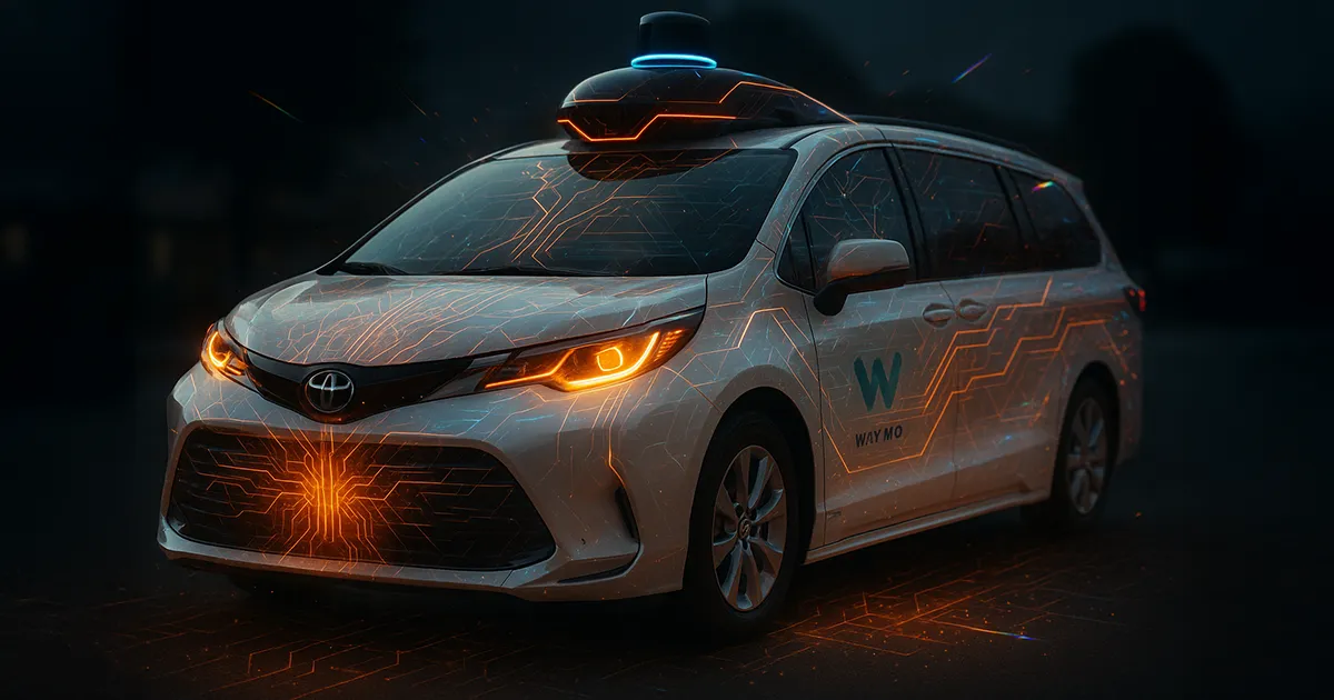 Ein Toyota Auto mit Waymo Technik