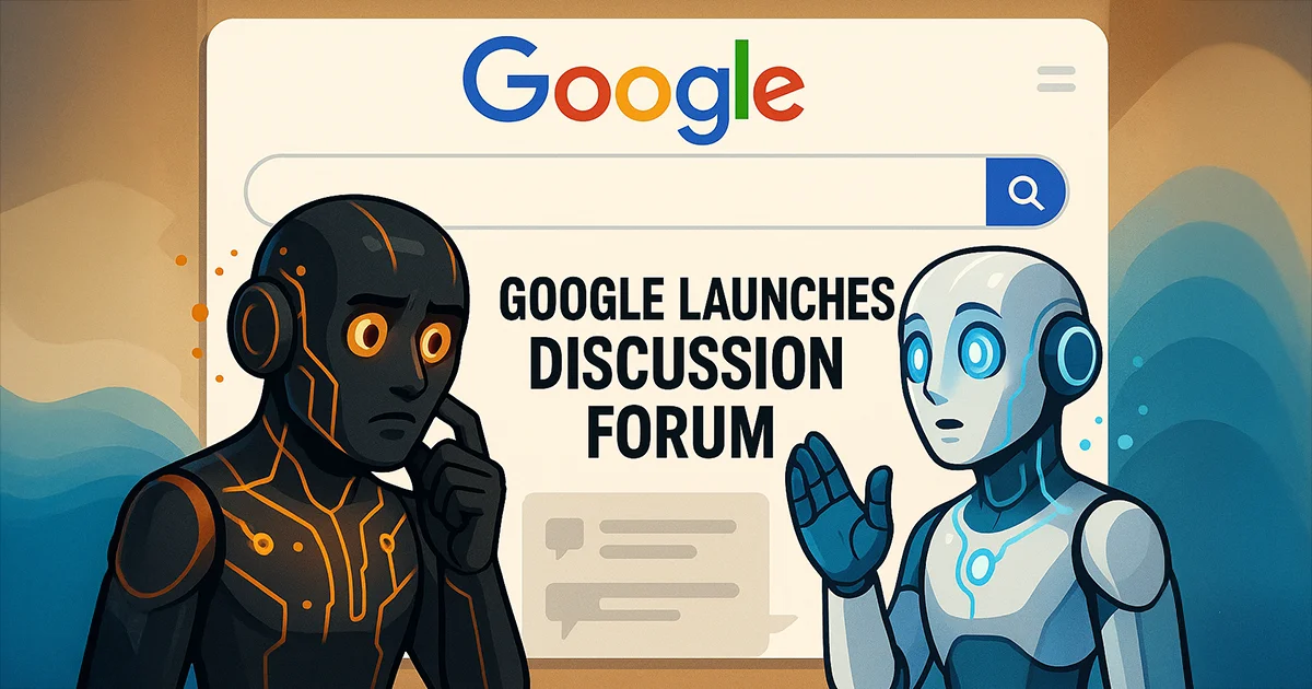 Eine Google Suche mit einer Diskussion