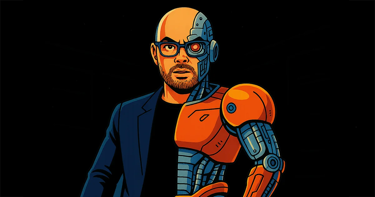 Demis Hassabis als Cyborg