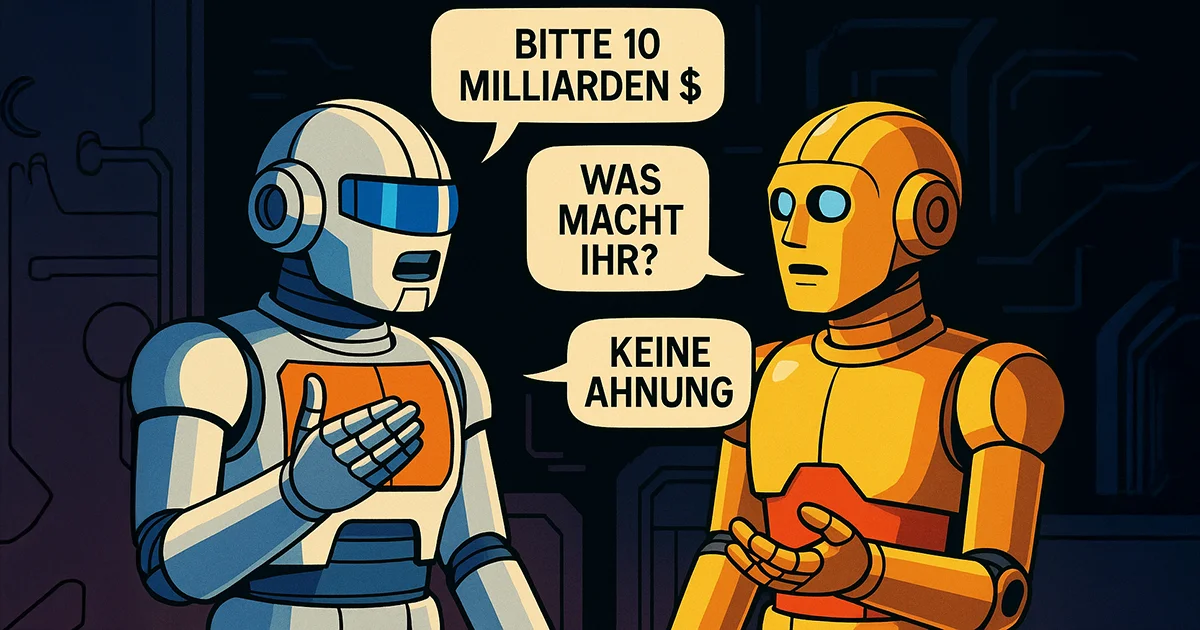  Gespräch zwischen zwei Robotern
