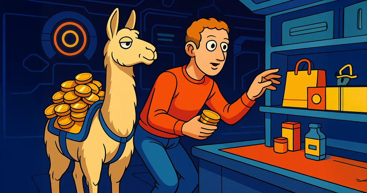 Zuckerberg mit Lama auf Einkaufstour