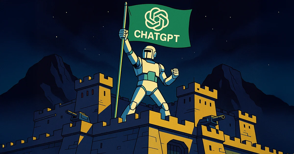 KI Roboter in einer Festung