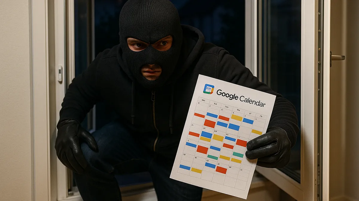 Ein Einbrecher mit Google Kalender