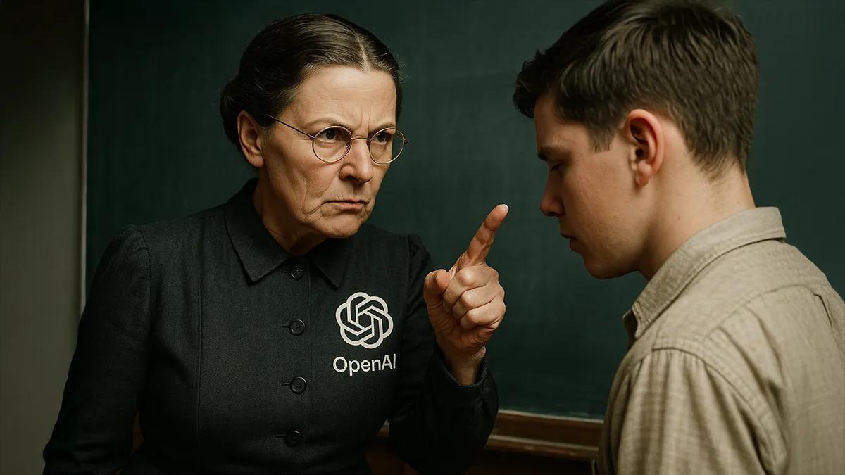 Eine OpenAI-Lehrerin maßregelt einen Schüler