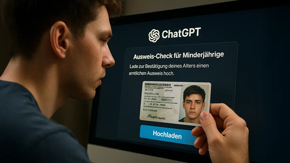 Eine Alterskontrolle bei ChatGPT