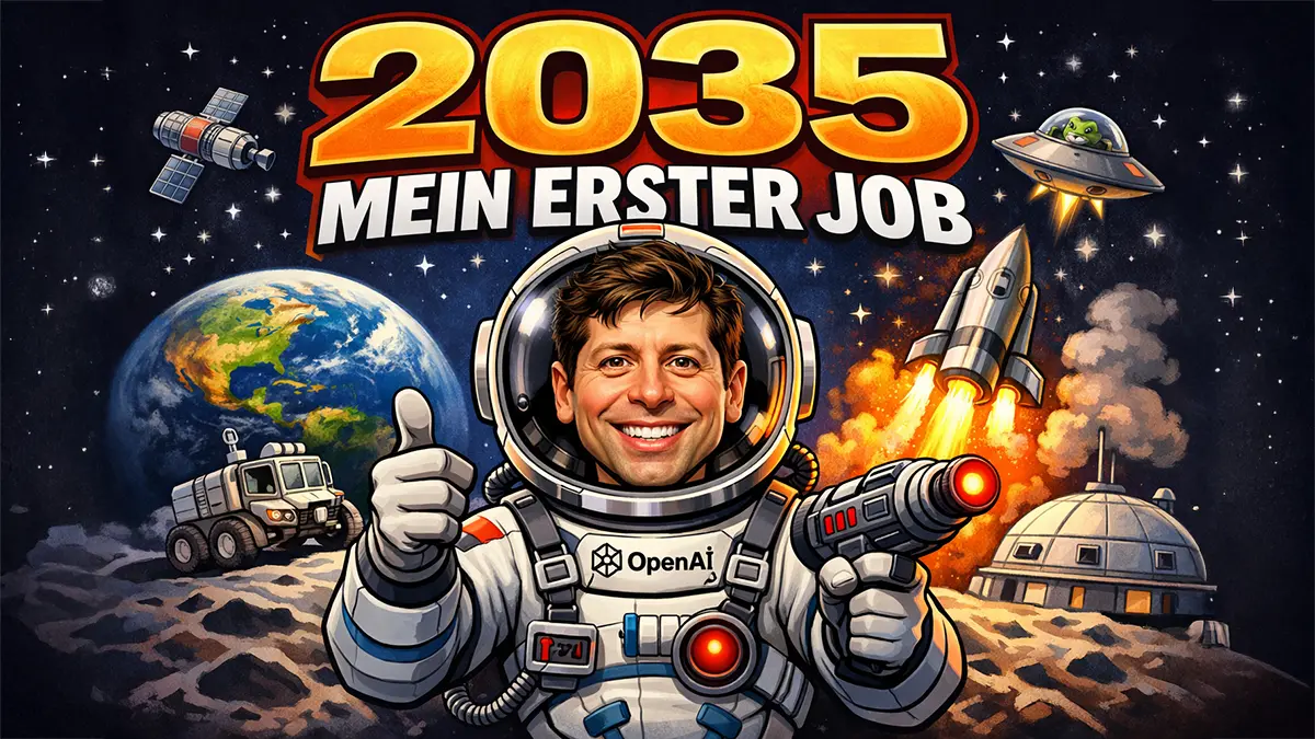 Sam Altman im Weltraum mit einem Traumjob