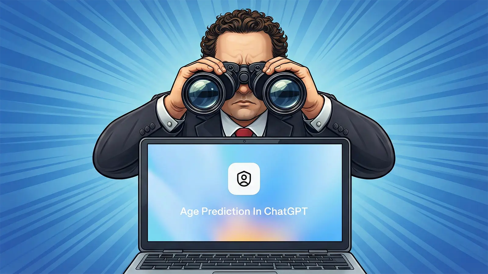 Ein Mann analysiert den ChatGPT Text