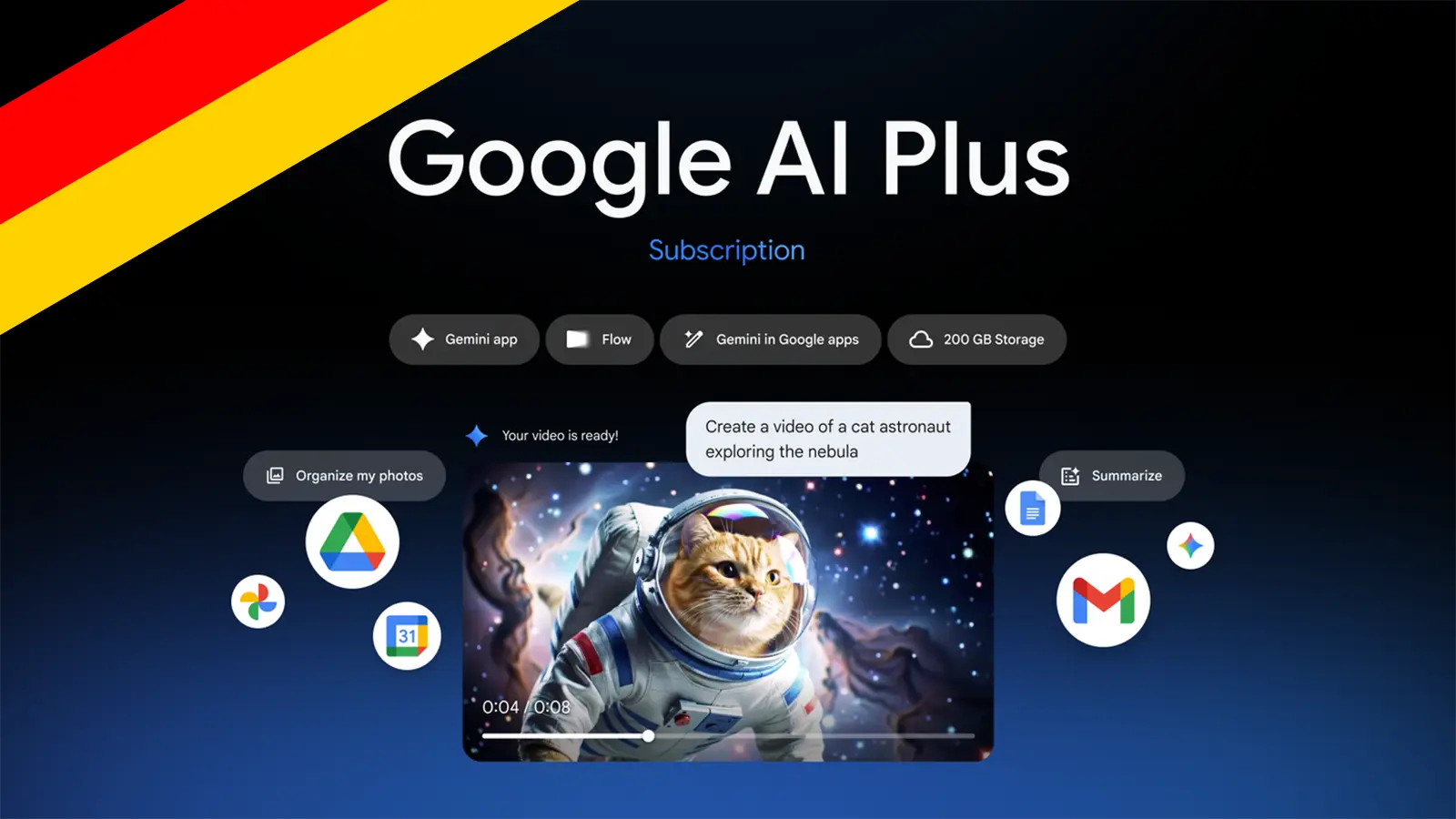 Eine Google AI Plus Abo Infografik