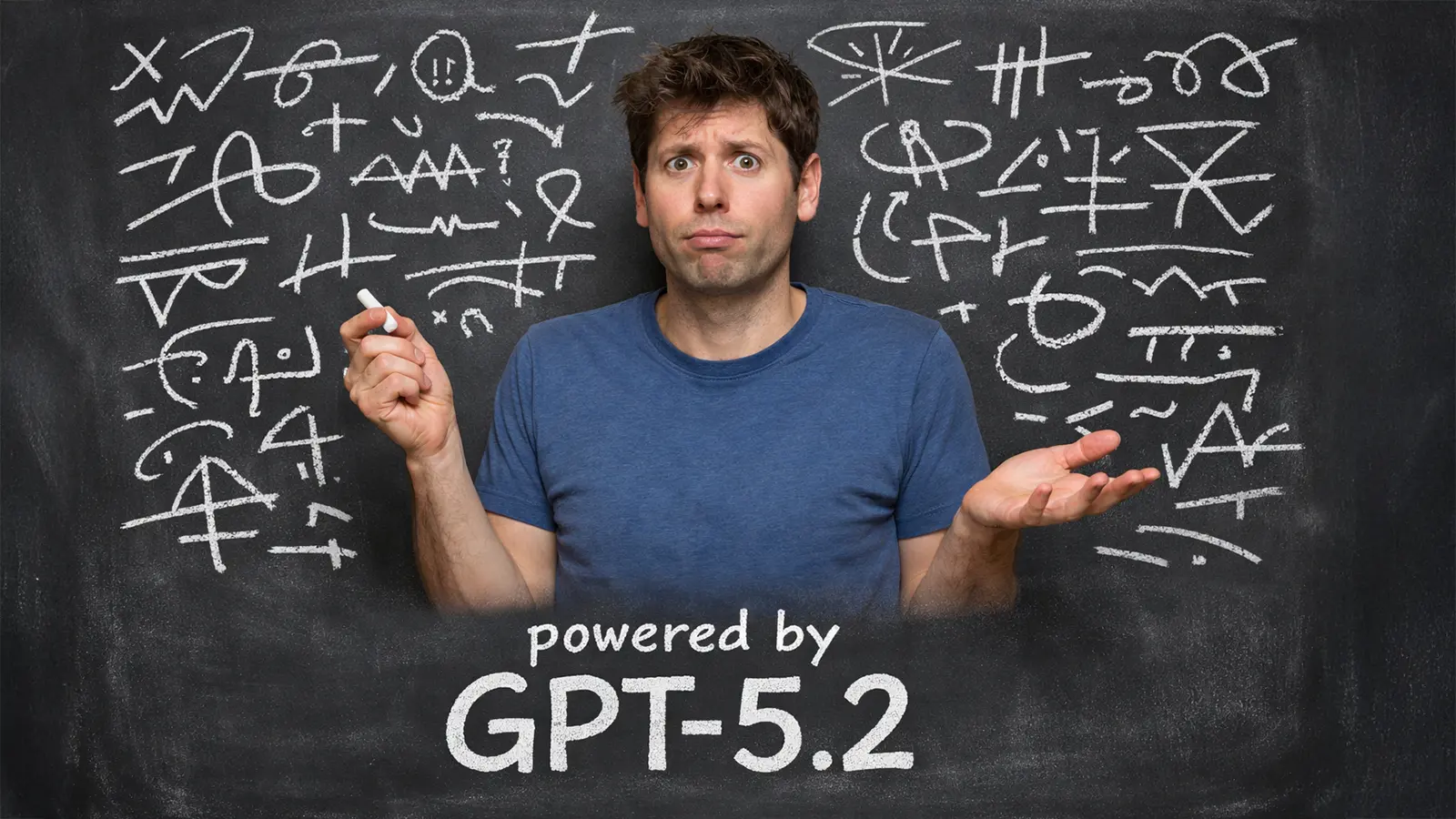 Sam Altman schreibt etwas an die Tafel mit GPT 5.2