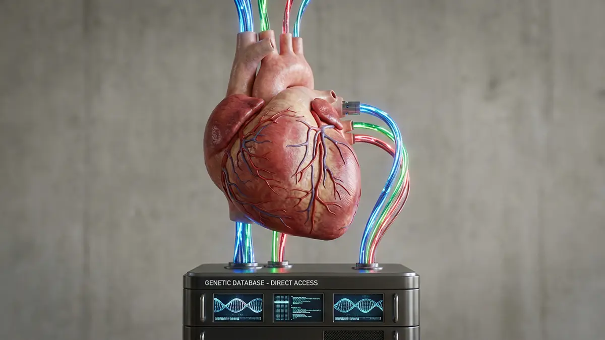 Ein Herz angeschlossen an einem Gerät