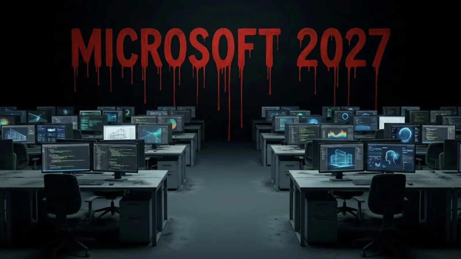 Ein leerer Büroraum bei Microsoft