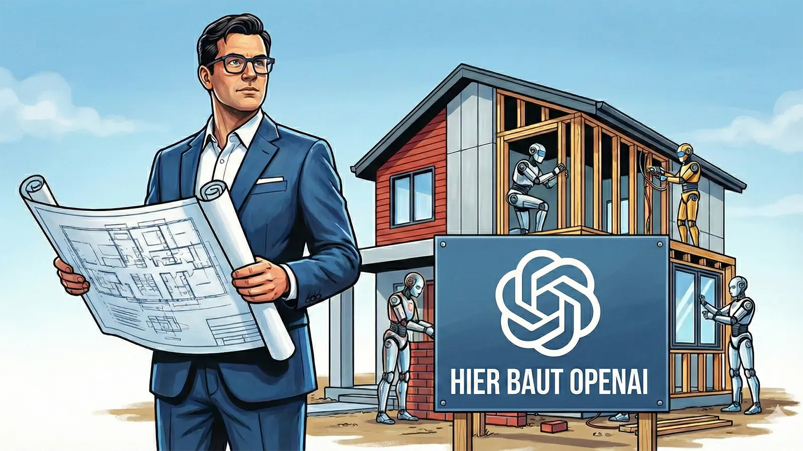 Ein Mensch orchestriert KI-Agenten