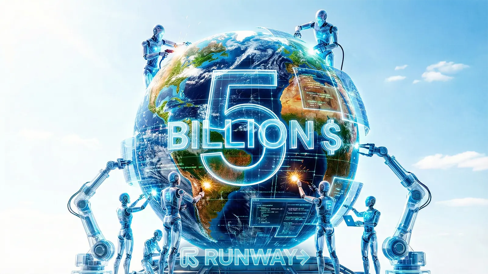 Ein einer Weltkugel wird gearbeitet