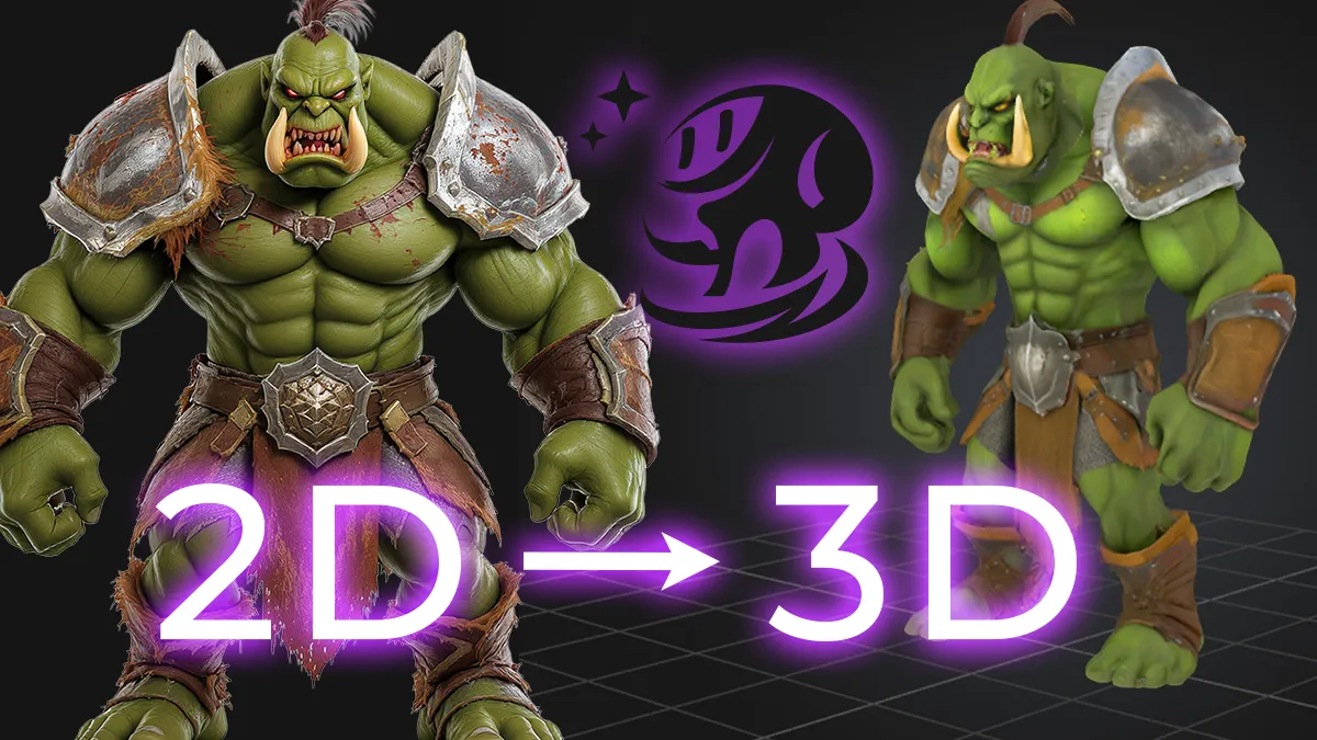 Ein 2D Ork wird zu einem 3D Ork