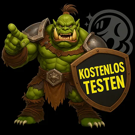 Ein Ork mit Schild